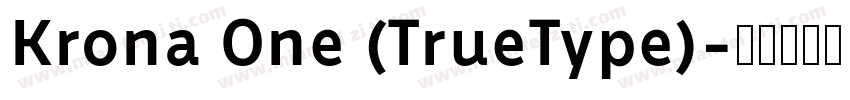 Krona One (TrueType)字体转换